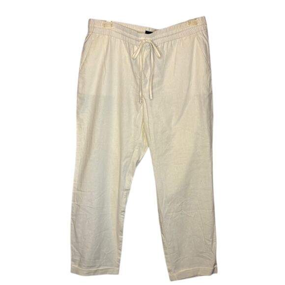 J. Crew Womens Linen Pants Size 14 Lined Pull On Coastal Resort Beach NWT - Picture 1 of 8